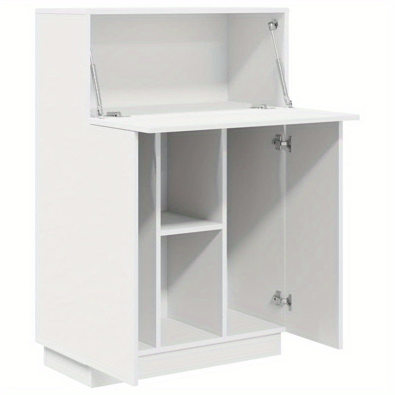 Opbergtafel – Werktafel – Bureau – Studietafel – Schrijfmeubel – Wit – Lade Opbergruimte – Strak Design
