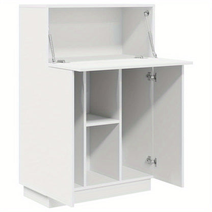 Opbergtafel – Werktafel – Bureau – Studietafel – Schrijfmeubel – Wit – Lade Opbergruimte – Strak Design