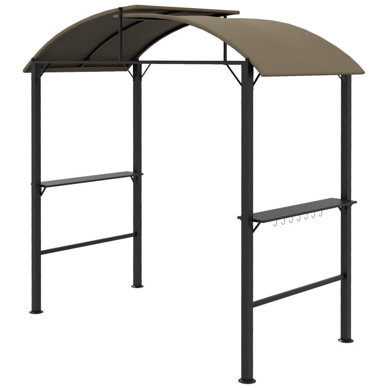 BBQ Overkapping – Barbecue Tent – Grill Schuilplaats – Buitenkeuken Overkapping – Grill Shelter – Zwaar Stalen Frame – Verstelbaar Polyester Dak 1-2,3 m – Khaki Groen