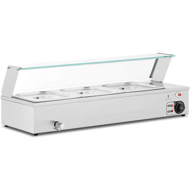Heated Buffet Warmer with a Cover 3 X GN 1/2 2000 W