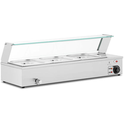 Heated Buffet Warmer with a Cover 3 X GN 1/2 2000 W