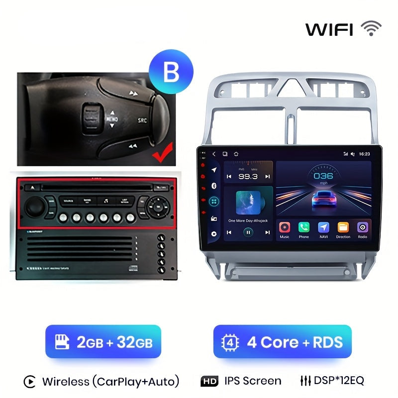 2DIN Autoradio – Multimedia Speler – Auto Radio – Navigatiesysteem – Smart Radio – Wi-Fi Verbinding – 9 Inch Touchscreen – Android Auto Ondersteuning