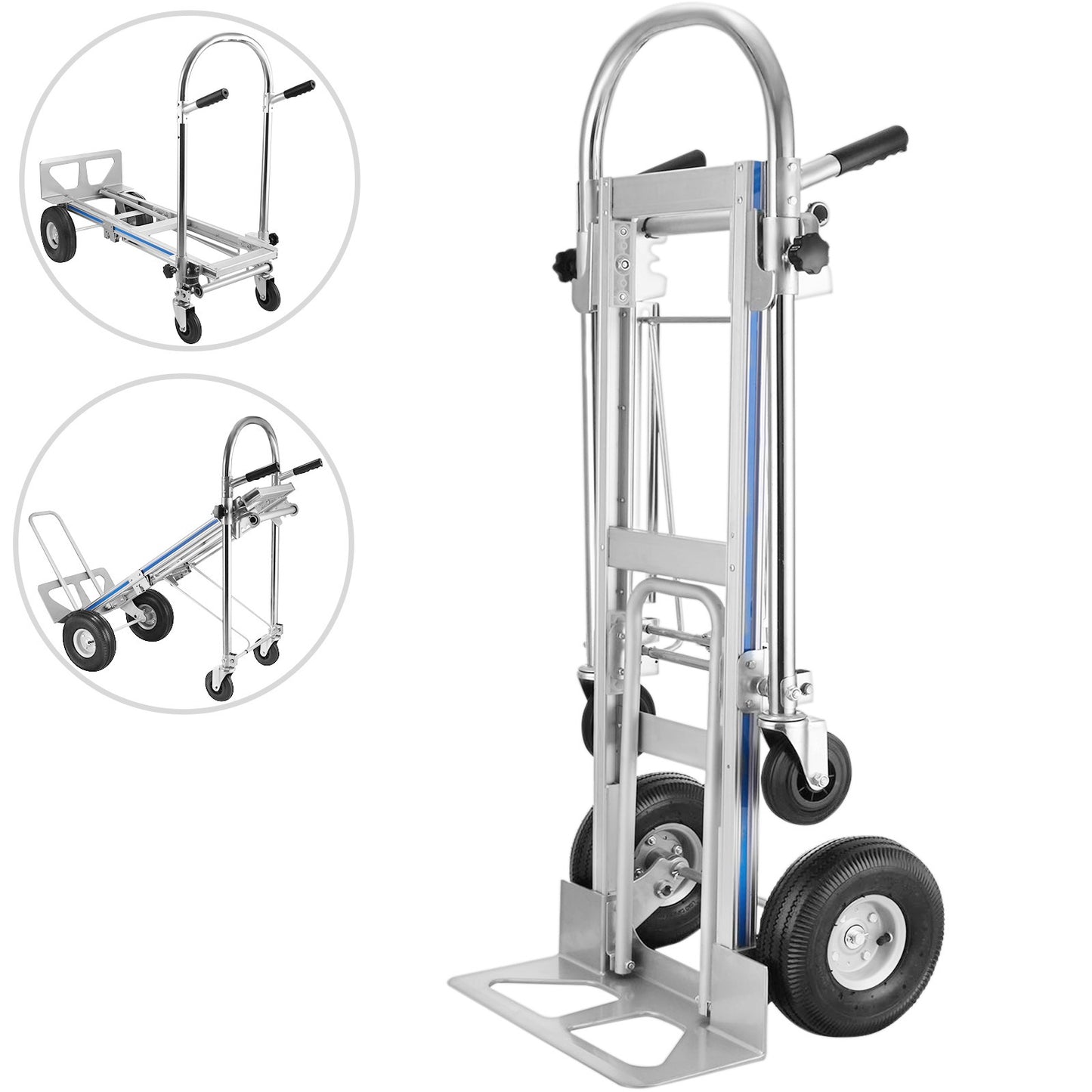 Vouwkar – Bolderkar – Transportwagen – Bolderwagen – Vouwkarretje – 3-in-1 Handkar – Aluminium Frame – Draagkracht 350 kg