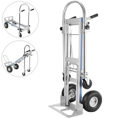 Vouwkar – Bolderkar – Transportwagen – Bolderwagen – Vouwkarretje – 3-in-1 Handkar – Aluminium Frame – Draagkracht 350 kg