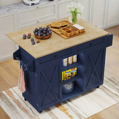 Houten Keukenwagen – Keukentrolley – Opbergtrolley – Serveerwagen – Werkwagen – Mobiel Met Wieltjes – Inklapbaar Tafelblad – Verstelbare Planken – Compact Ruimtebesparend – Stevig Massief Hout