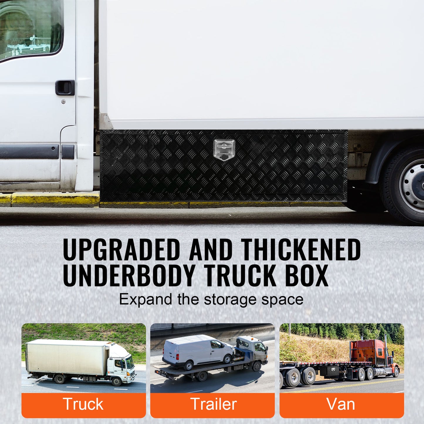 Gereedschapskist Vrachtwagen – Opbergbox – Transportkist – Vrachtwagenbox – Onderbouwkist – Aluminium – Waterdicht – 1524 x 432 x 457 mm – Afsluitbaar Met Sleutels