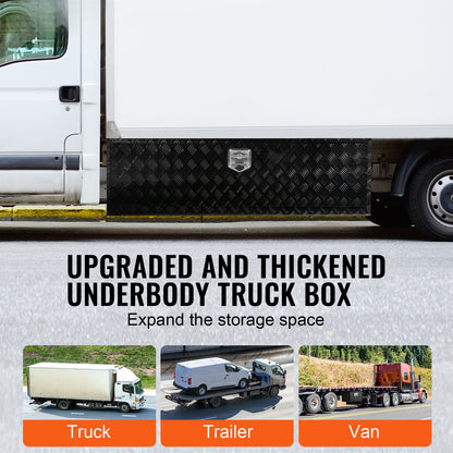 Gereedschapskist Vrachtwagen – Opbergbox – Transportkist – Vrachtwagenbox – Onderbouwkist – Aluminium – Waterdicht – 1524 x 432 x 457 mm – Afsluitbaar Met Sleutels
