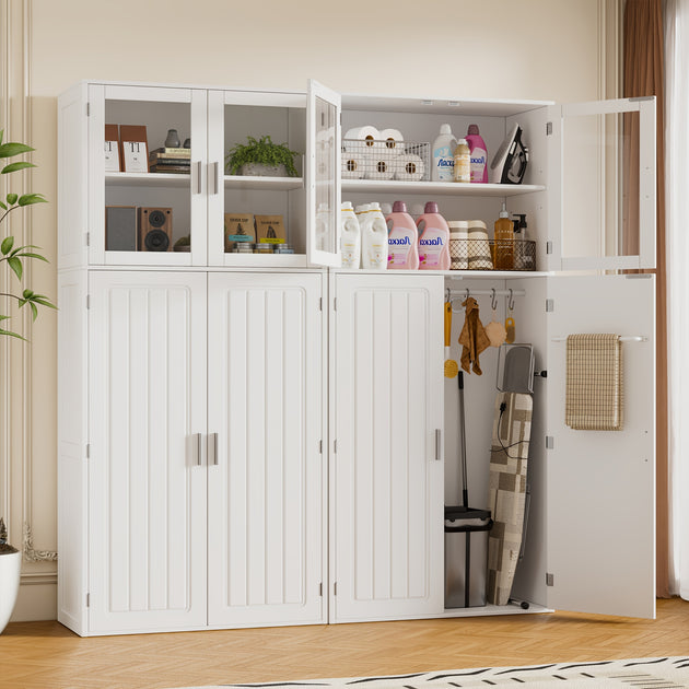 Modern Multi-Functional Storage Cabinet with Acrylic Doors - Heavy-Dut ...