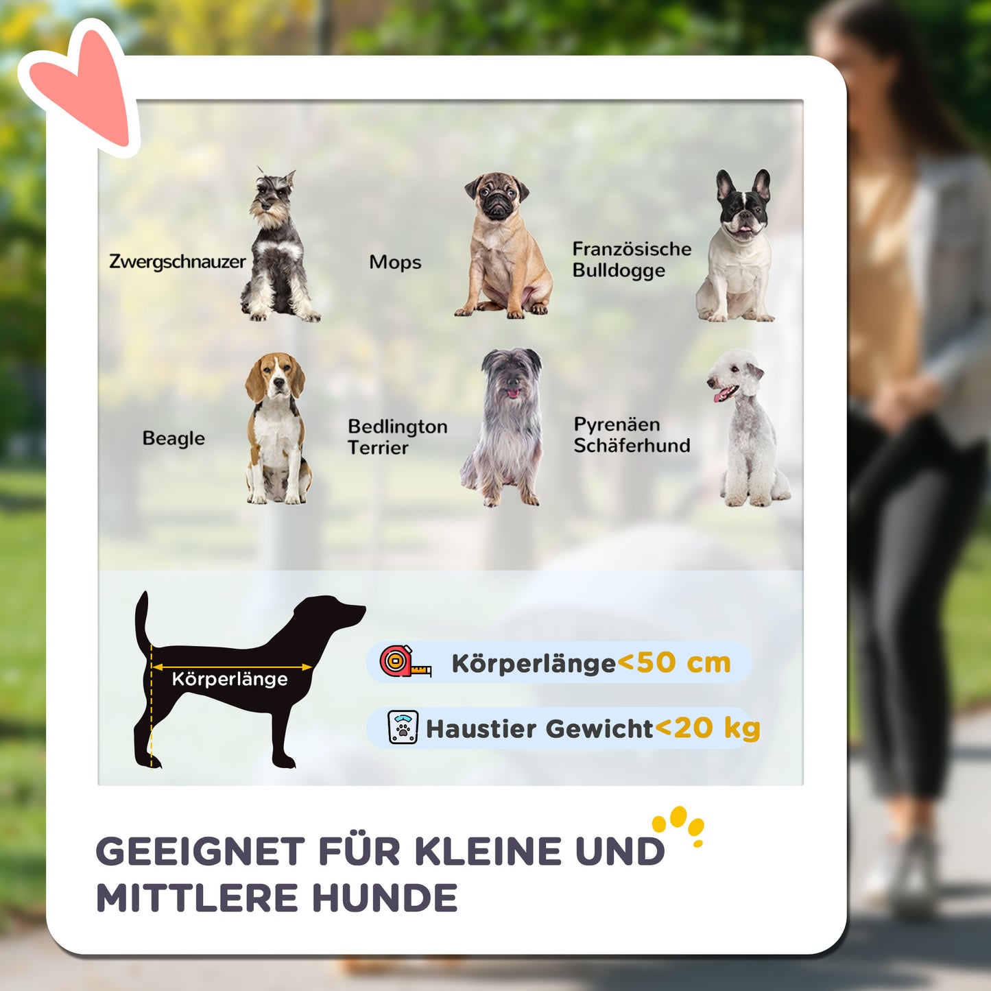 Hondenwagen – Hondenbuggy – Hondenwagen Opvouwbaar – Huisdierenwagen – Dierenwagen – Stevig Stalen Frame – Afneembaar Wasbaar Kussen – Grijs