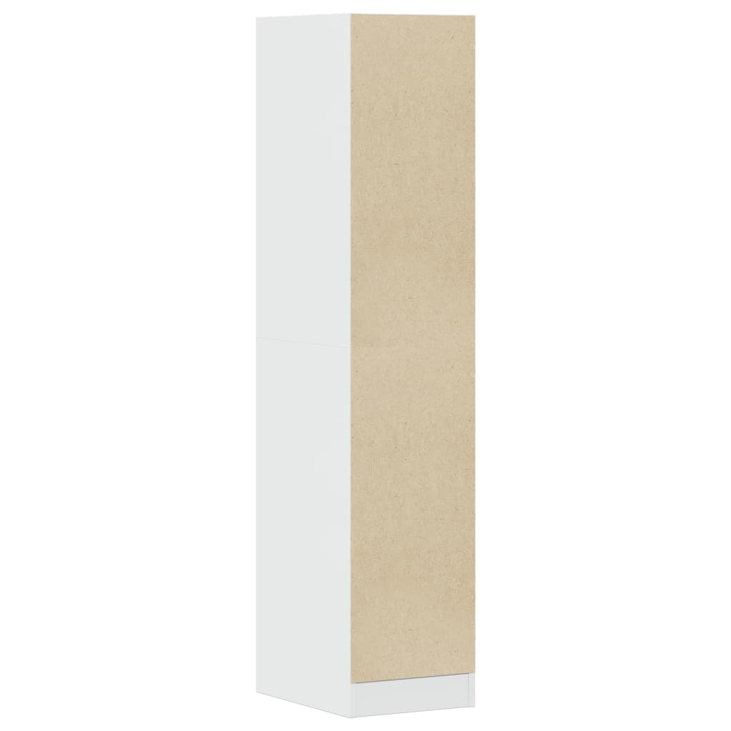 Apothecary Cabinet High Gloss White 30x41x144.5 cm Engineered Wood Side Cabinet Organizer Storage Cabinet Storage Box for Bedroom, Living Room, Bathroom, Home Furniture