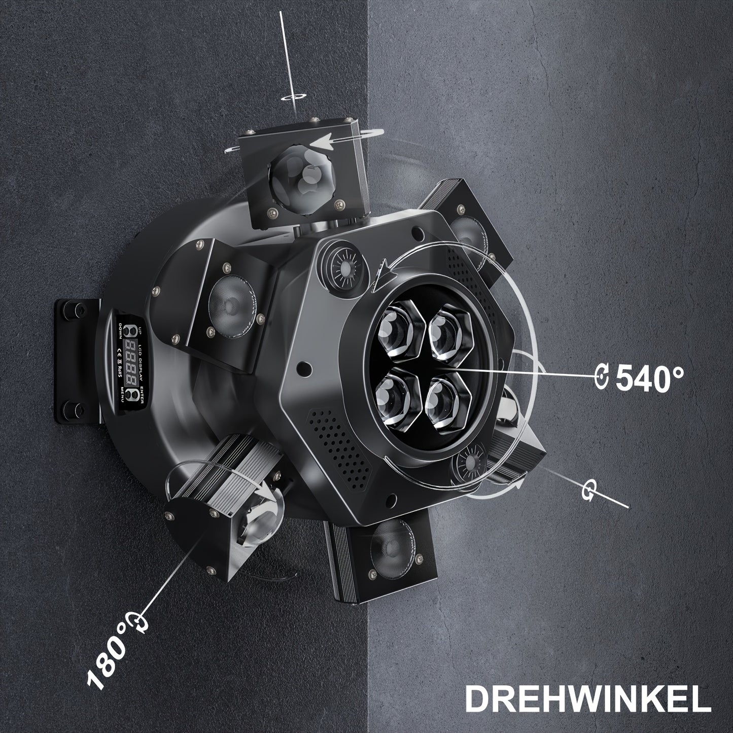 Partyverlichting – Feestverlichting – Stagelicht – Lichtshow – DJ Verlichting – 6-Arms RGBW LED – DMX512 Stuurbaar Met Sterren Effect