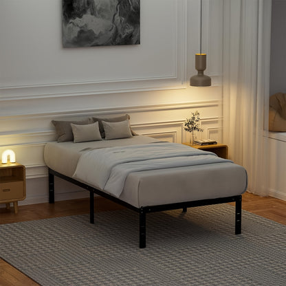 Stalen Bedframe – Metaal Bed – Bedbodem – Lattenbodem – Frame Bed – 150 x 200 cm – Stevig Stalen Frame – Anti-slip Matrashouder