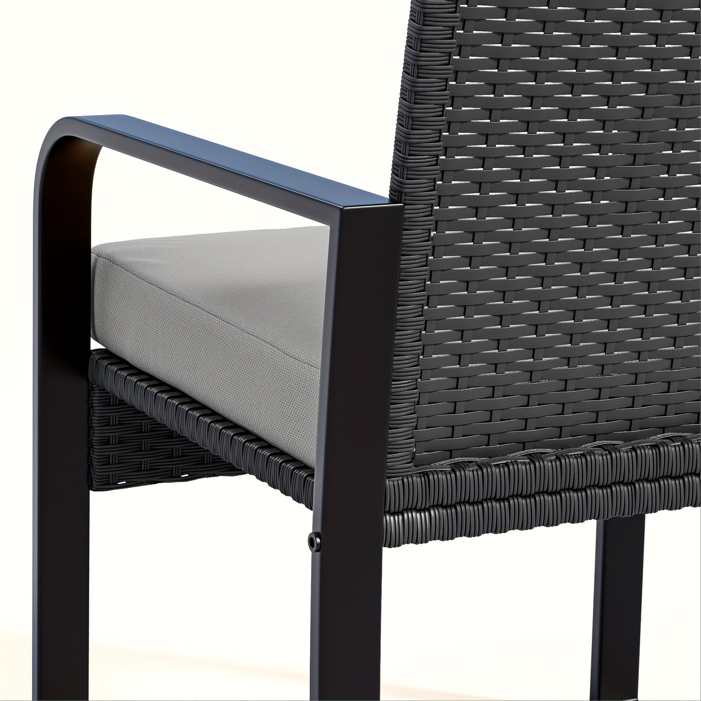 3-delige Rattan Tuinset – Balkonset – Loungeset – Bistroset – Tuinmeubelset – Gele Kussens – Duurzaam Rattan – Glazen Tafelblad
