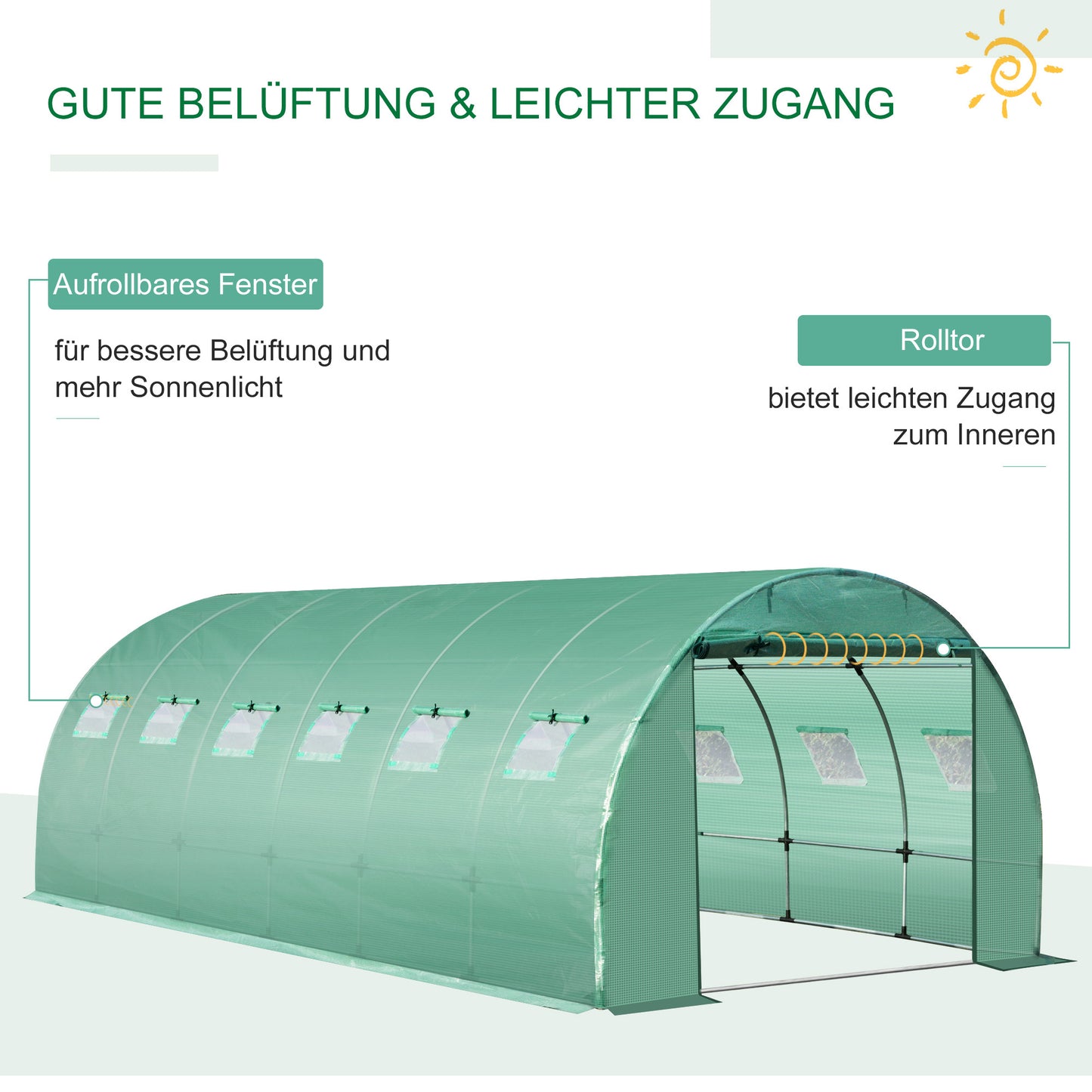 Kassenfolie – Broeikasfolie – Tuinfolie – Foliekas – Kasbedekking – Waterdicht PE Materiaal – UV-Bestendig 600x300x200 cm