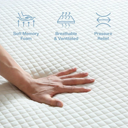 Matras – Bedmatras – Slaapmatras – Ondersteuningsmatras – Pocketveringmatras – 90x200 cm – Memory Foam – Hypoallergeen – Medium Stevig – Afneembare Wasbare Microvezelhoes – Motion Isolation – Randondersteuning