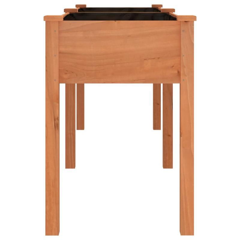 Bloemenrek – Plantenrek – Bloembak – Plantenstandaard – Bloemenhouder – Massief Vurenhout – Bruine Bekleding – Groot Formaat 203x53x76 cm – Lichtgewicht en Duurzaam