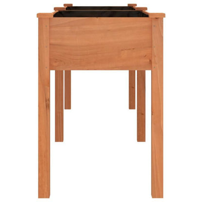 Bloemenrek – Plantenrek – Bloembak – Plantenstandaard – Bloemenhouder – Massief Vurenhout – Bruine Bekleding – Groot Formaat 203x53x76 cm – Lichtgewicht en Duurzaam