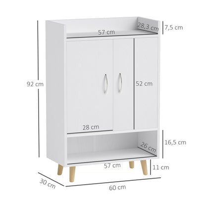 Schoenenkast – Schoenopberger – Schoenrek – Schoenenschuif – Schoenmeubel – Wit – Compact 12 Paar – Duurzaam Hout