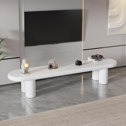 TV-kast – TV-meubel – Tv-dressoir – Mediameubel – Witte TV-kast – 160 x 40 x 40 cm – MDF met Houten Afwerking