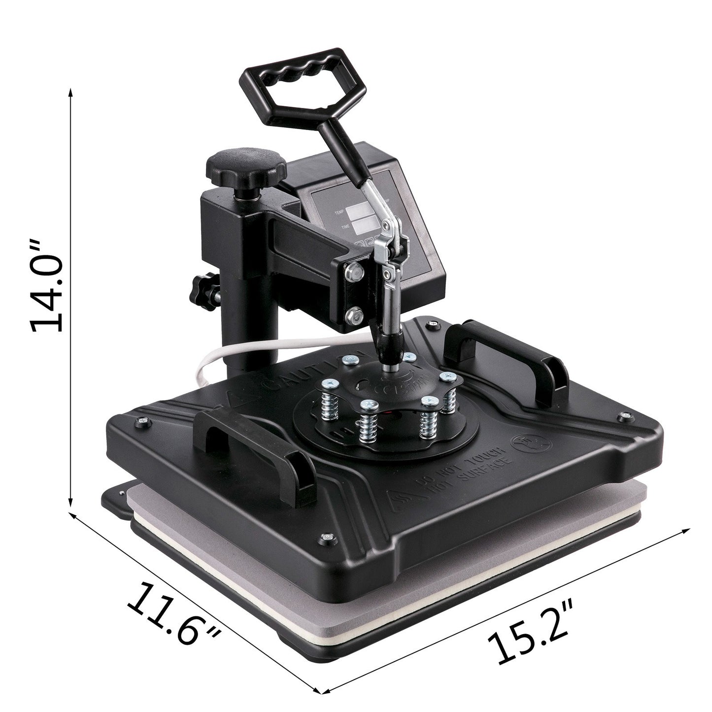 Hittepers – Transferpers – Sublimatiepers – T-shirtpers – Mokkenpers – 6-in-1 Multifunctioneel – Digitaal LCD-Scherm – 30x38 cm Hitteplaat