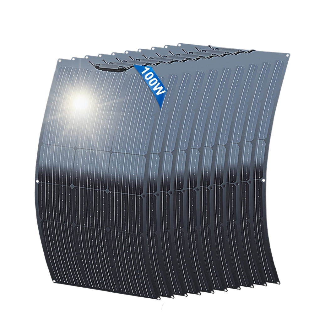 Zonnepaneel – Solar Panel – Zonnecellen – Flexibel Zonnepaneel – Batterijlader – 1000W Vermogen – Monokristallijn Silicium