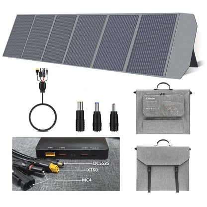 Draagbaar Zonnepaneel – Solar Charger – Opvouwbaar Zonnepaneel – Mobiele Zonne-energie – Outdoor Zonnepaneel – 200W Vermogen – USB-C en PD Uitgangen