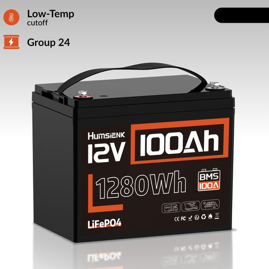 12V 100Ah LiFePO4 Accu – Lithium Batterij – Camper Accu – Boot Accu – Energie Accu – Hoge Capaciteit 100Ah – Tot 20.000 Laadcycli