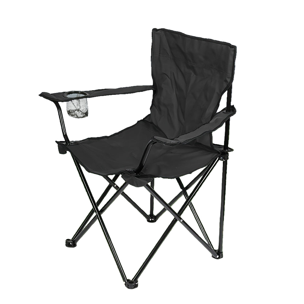 Campingstoel – Vouwstoel – Outdoorstoel – Camping Kruk – Draagbare Stoel – Inklapbaar Ontwerp – Ergonomische Rugleuning & Armleuningen – Stevig Stalen Frame & Compact Lichtgewicht
