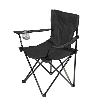 Campingstoel – Vouwstoel – Outdoorstoel – Camping Kruk – Draagbare Stoel – Inklapbaar Ontwerp – Ergonomische Rugleuning & Armleuningen – Stevig Stalen Frame & Compact Lichtgewicht