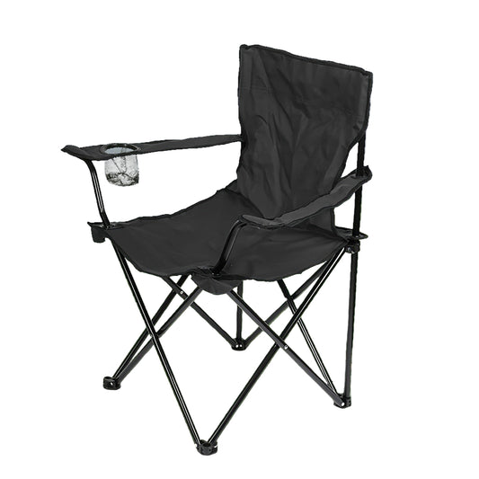 Campingstoel – Vouwstoel – Outdoorstoel – Camping Kruk – Draagbare Stoel – Inklapbaar Ontwerp – Ergonomische Rugleuning & Armleuningen – Stevig Stalen Frame & Compact Lichtgewicht