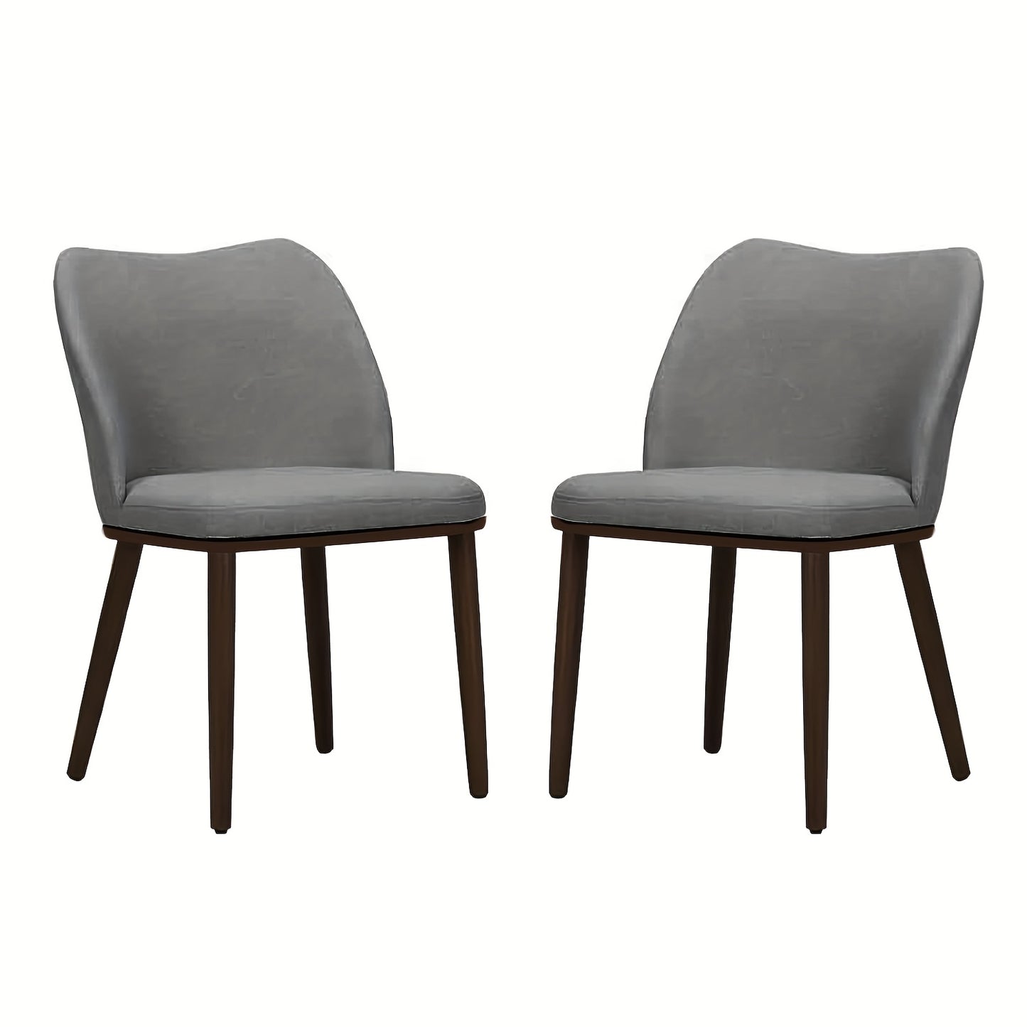 Eetkamerstoel Set – Stoelen – Kuipstoel – Design Stoel – Zwarte Stoelen – Antraciet Grijs – Stevige Constructie – Eenvoudige Montage