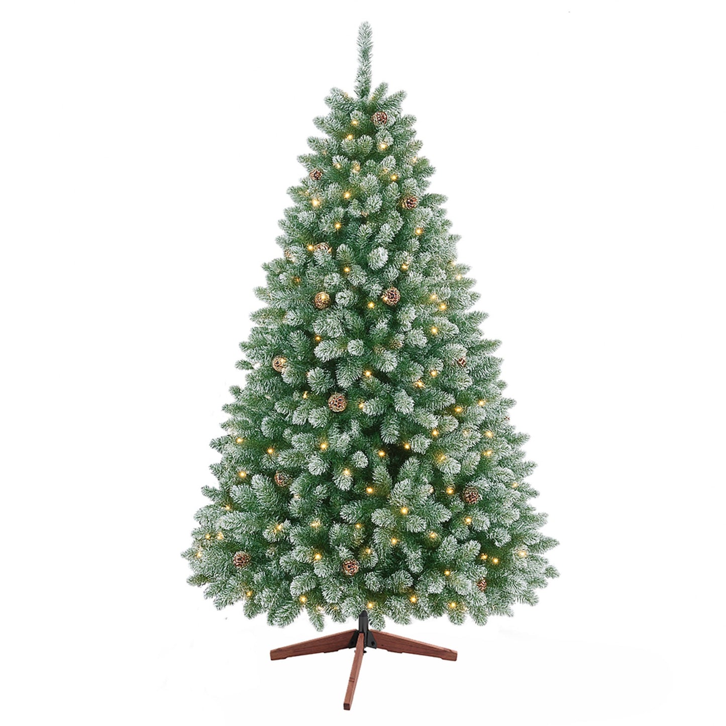 Kerstboom – Kunstkerstboom – Nepkerstboom – Kerstdecoratie – Binnenkerstboom – 180 cm Hoog – Brandvertragend PVC Met LED-Verlichting