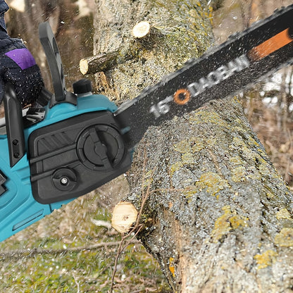 Elektrische Kettingzaag – Snoerloze Zaag – Accu Kettingzaag – Handkettingzaag – Draadloze Kettingzaag – 40,64 cm Zaagblad – 1500W Borstelloze Motor – 2x 1300mAh Batterijen – Veiligheidsslot – Ergonomisch Handvat