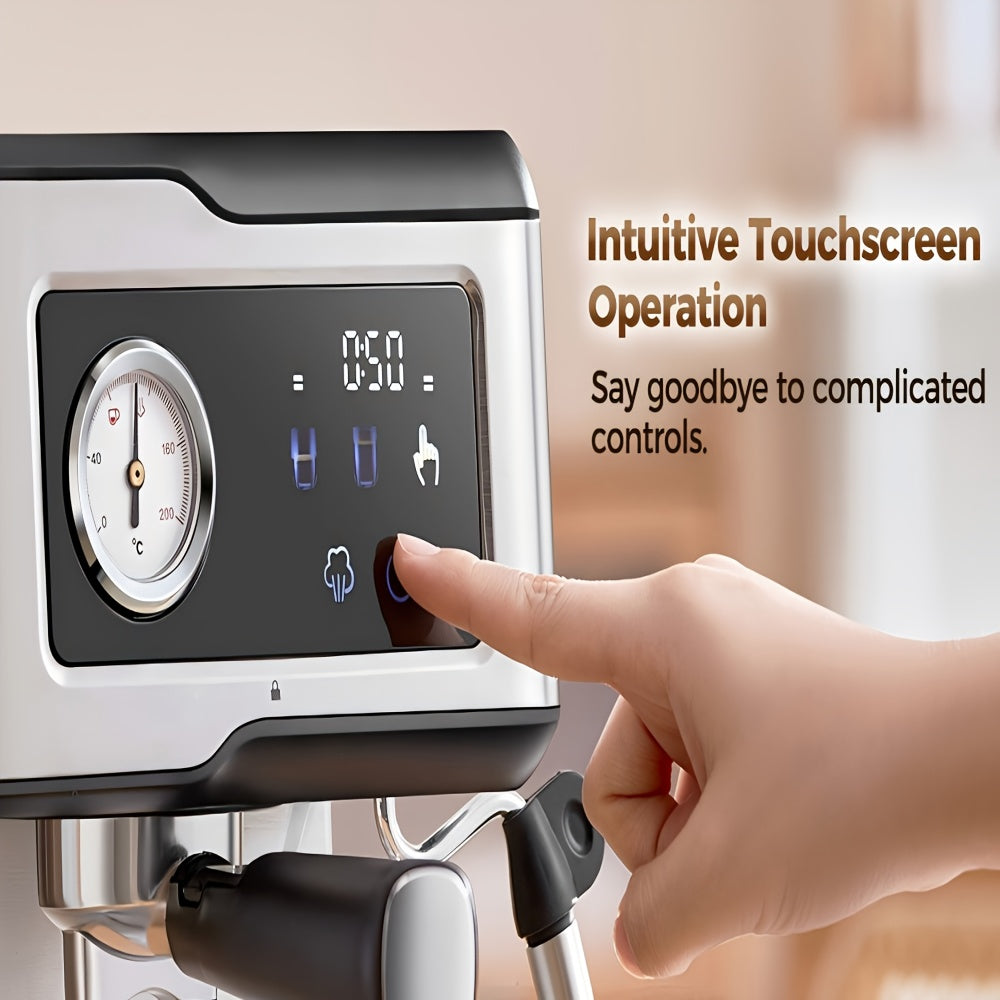 Espressomachine – Koffiezetapparaat – Espressoapparaat – Latte Macchiato Maker – Cappuccino Machine – 20 Bar Pompdruk – LCD Touchscreen Met Melkopschuimer