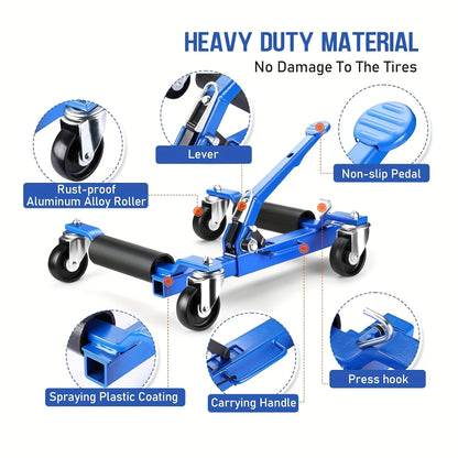 Car Tire Trailer – Autotrailer – Kayak Trailer – Bootentrailer – Aanhanger – 680.39 KG Capaciteit – Set Van 2 Trailer Jacks