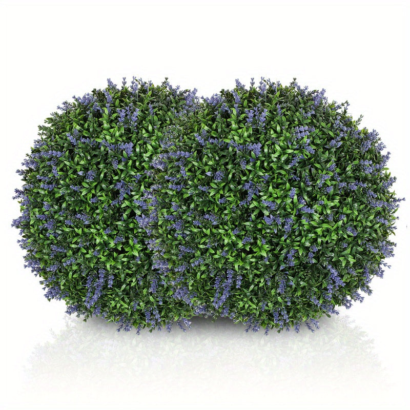 Kunstlavendel – Kunstplant – Kunstbloem – Nepplant – Kunstbloemen – 42 cm – Onderhoudsvrij Synthetisch Materiaal – Bolvormig Paars Groen