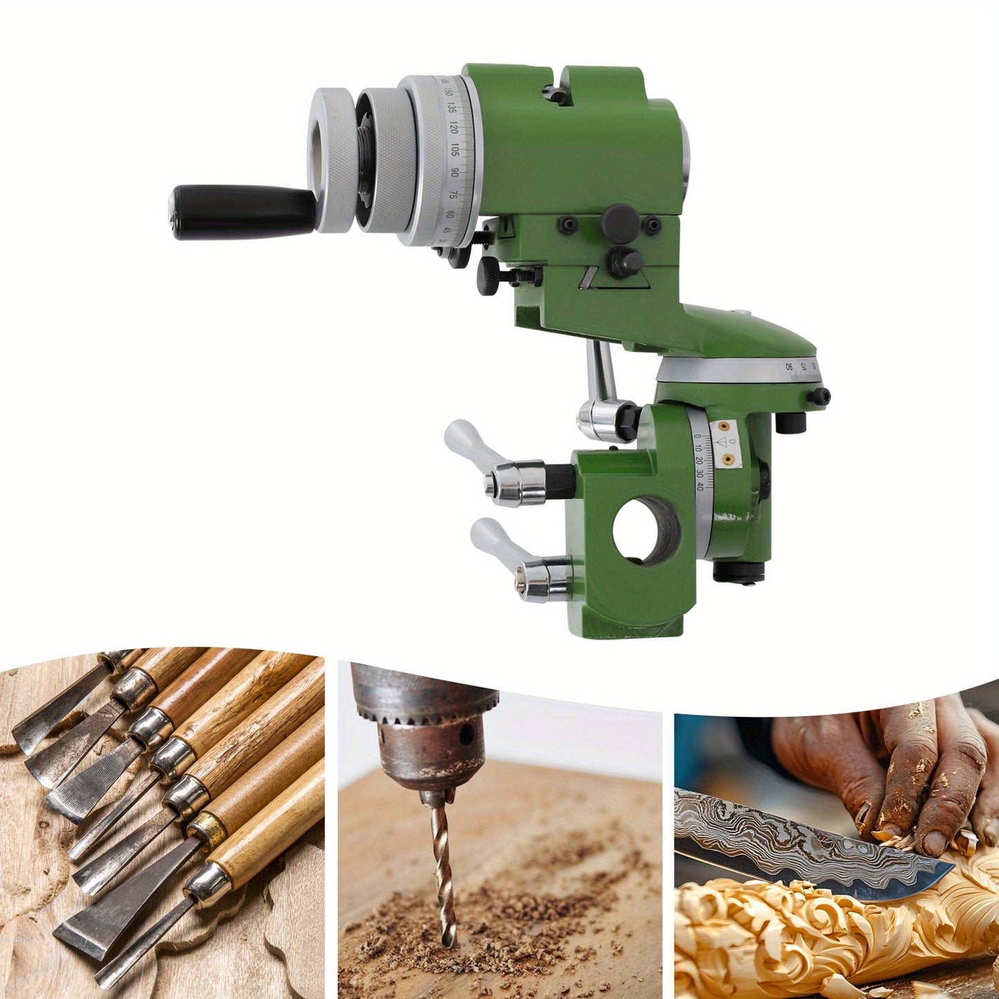 Slijpsteenhouder – Slijperhouder – Haakse Slijperhouder – Slijpmachine Houder – Draaibank Houder – Universeel – IJzeren Behuizing – 25 Mm Fijne Afstelling – Groen