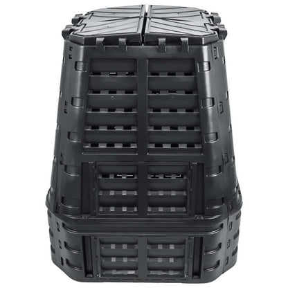 Compostbak – Compostvat – Composter – Tuincompostbak – Afvalbak – Zwart – Hoge Capaciteit 740 Liter – Weerbestendig Kunststof 93,3x93,3x113 cm