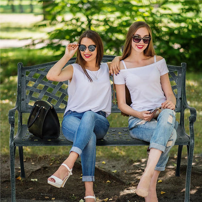 Tuinbank – Buitenbank – Parkbank – Zitelement – Aluminium Bank – Weerbestendig – Ruimte voor 2 Personen – Ergonomisch Design