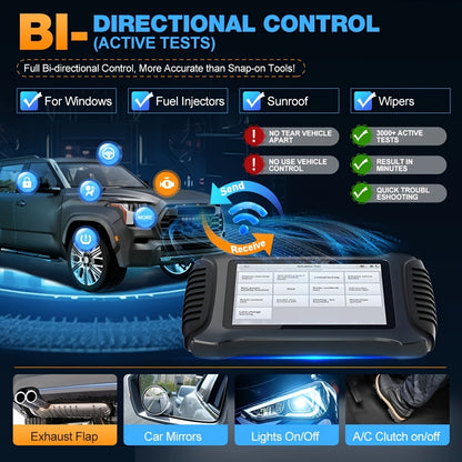 Professionele Autodiagnose Scanner – Auto Diagnoseapparaat – Foutcode Uitlezer – Voertuig Scanner – ECU Programmer – 8 Inch Touchscreen – Bidirectionele Besturing