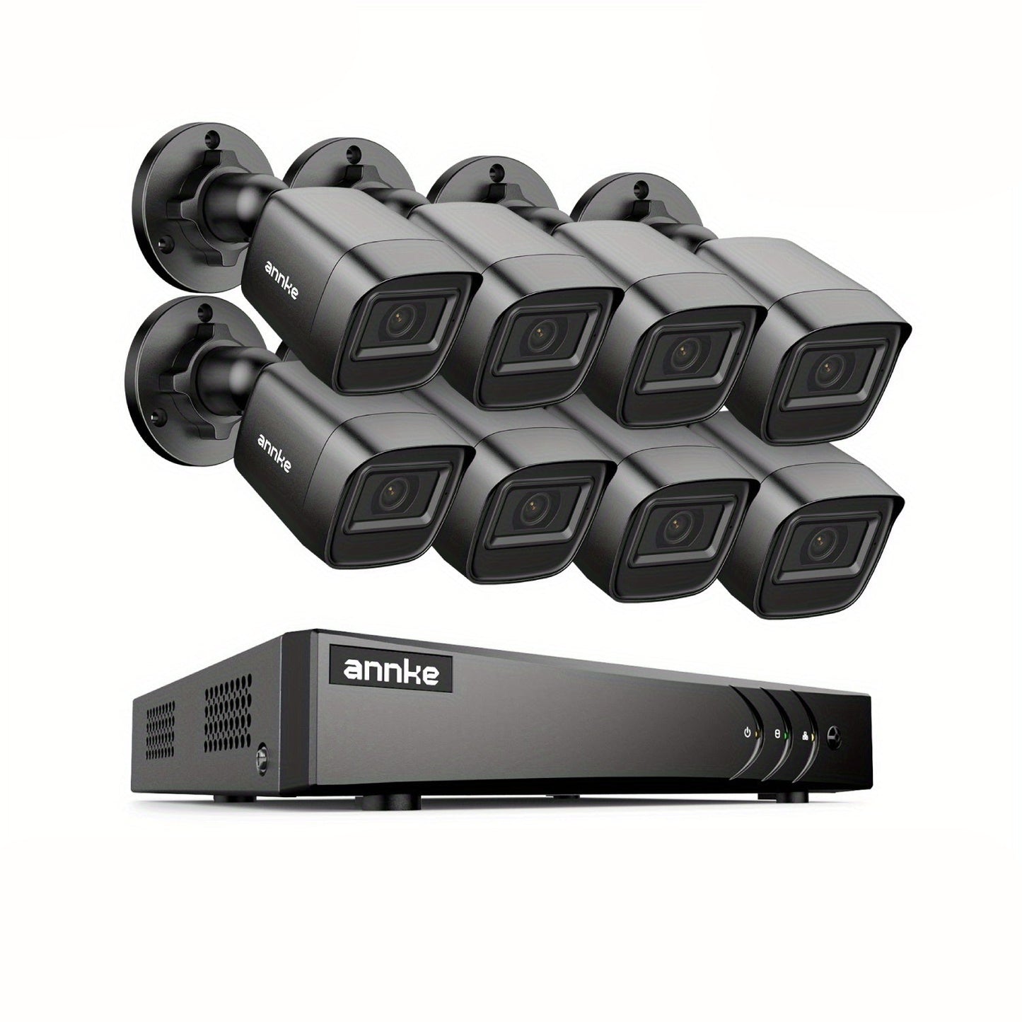 Beveiligingssysteem – Camerabewaking – Surveillance Set – Bewakingscamera’s – CCTV Systeem – 8x 2MP HD Camera’s – AI Mens- en Voertuigdetectie – Nachtzicht 20 Meter – 0TB DVR Recorder – Toegang Op Afstand