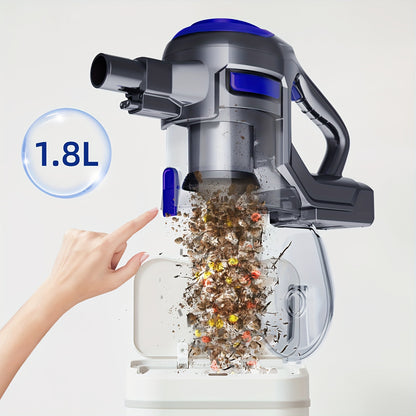 Cordless Vacuum Cleaner 42000pa- Versatile 8-in-1 Upright Vacuum Cleaner- Brushless Motor - 55 Minute Auto Run - Removable Battery.