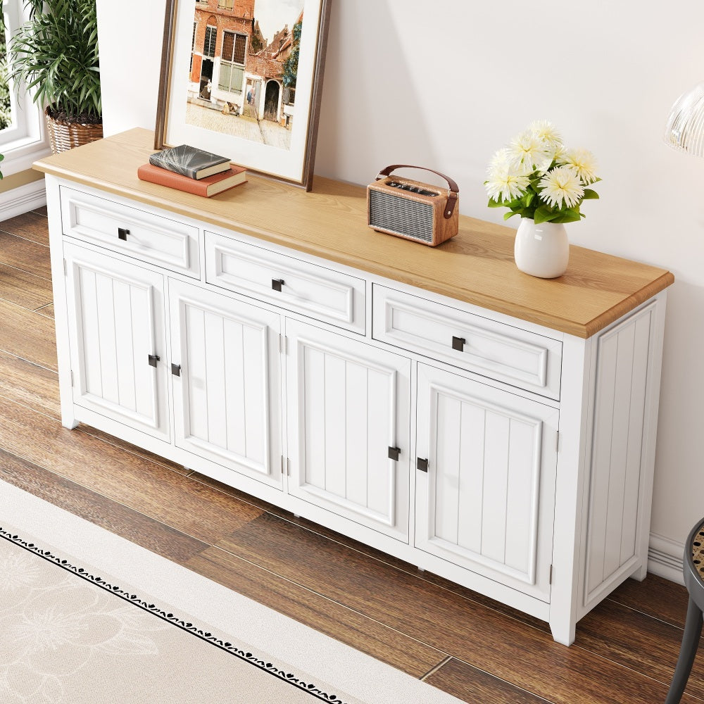 Dressoir – Opbergkast – Ladekast – Buffetkast – Commode – Modern Minimalistisch Design – 160 cm Groot Wit