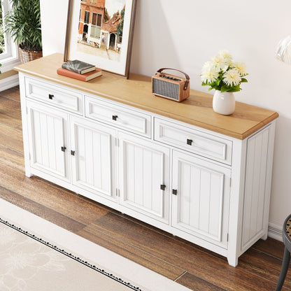 Dressoir – Opbergkast – Ladekast – Buffetkast – Commode – Modern Minimalistisch Design – 160 cm Groot Wit