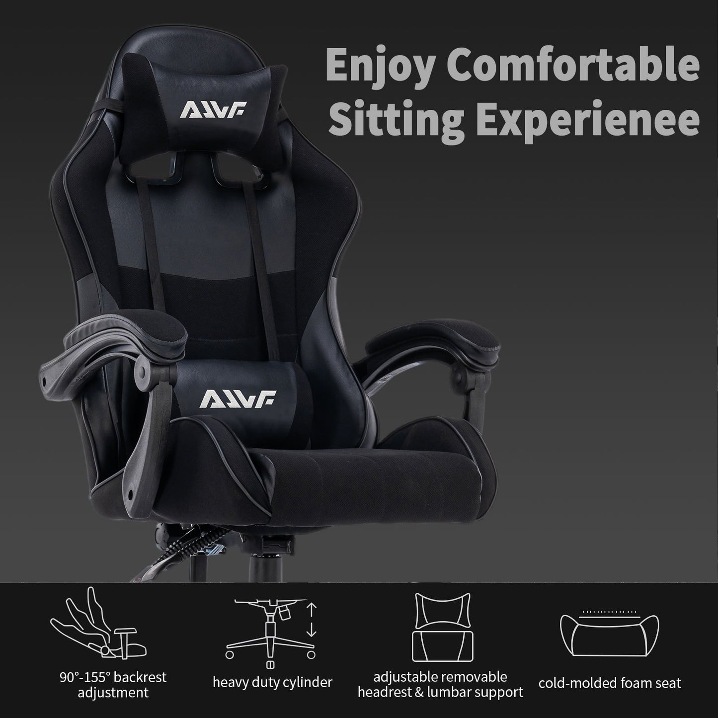 Gamingstoel – Gamestoel – Gaming Chair – Bureau Stoel – Game Stoel – Ergonomisch Ontwerp – Memory Foam Kussens – Verstelbaar – 360° Draaibaar – Roze/Wit