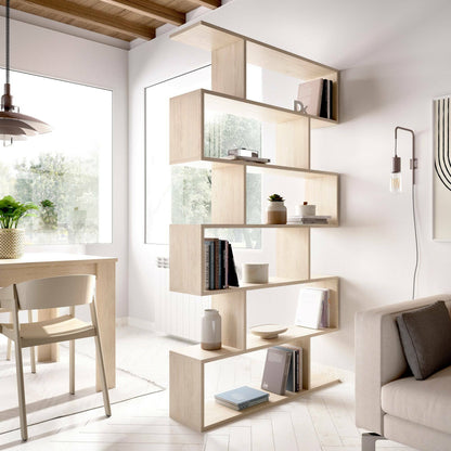 Djorone Library, Multi-Purpose Office Shelf, 5-Tier Bookcase Mobile, 80X25H190 Cm, Available in 2 Colors