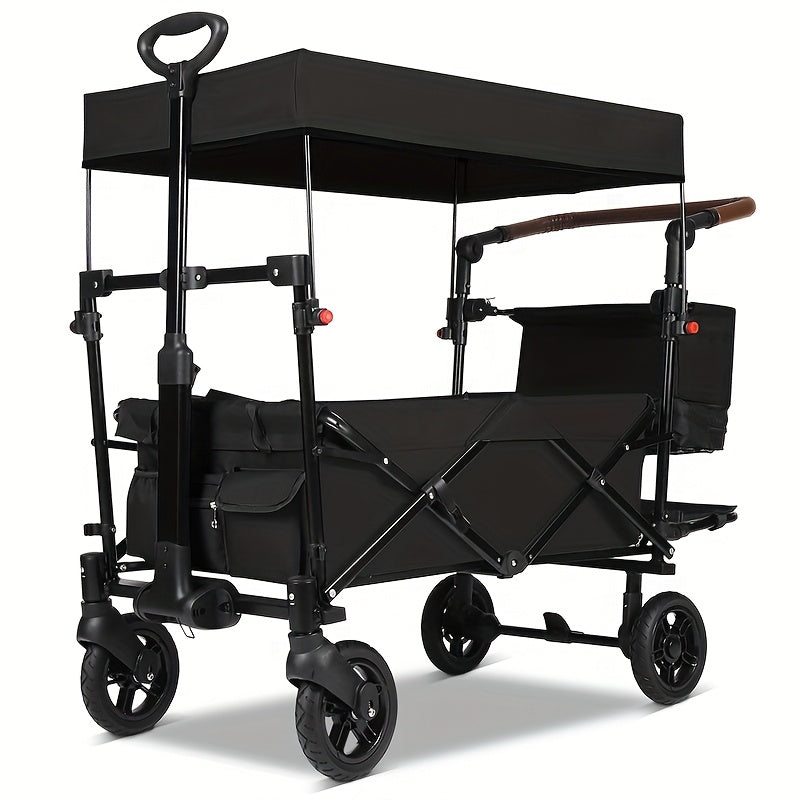 Bolderkar – Trolley – Steekwagen – Boodschappentrolley – Transportwagen – 100 kg Draagvermogen – 110L Oxford Nylon - QUORE