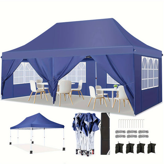 Pop-Up Tent – Canopy – Tuin Tent – Feest Tent – 3x6 Meter – Afneembare Zijwanden – Lichtgewicht Frame