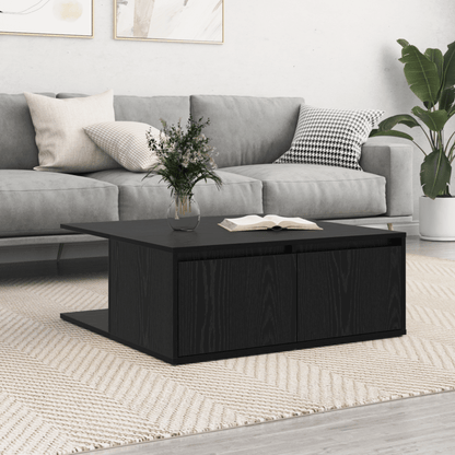 Coffee table met lade met opslag Black Oak 80 x 80 x 31cm Edited Wood Removable, suitable for indoor use and suitable for all seasons