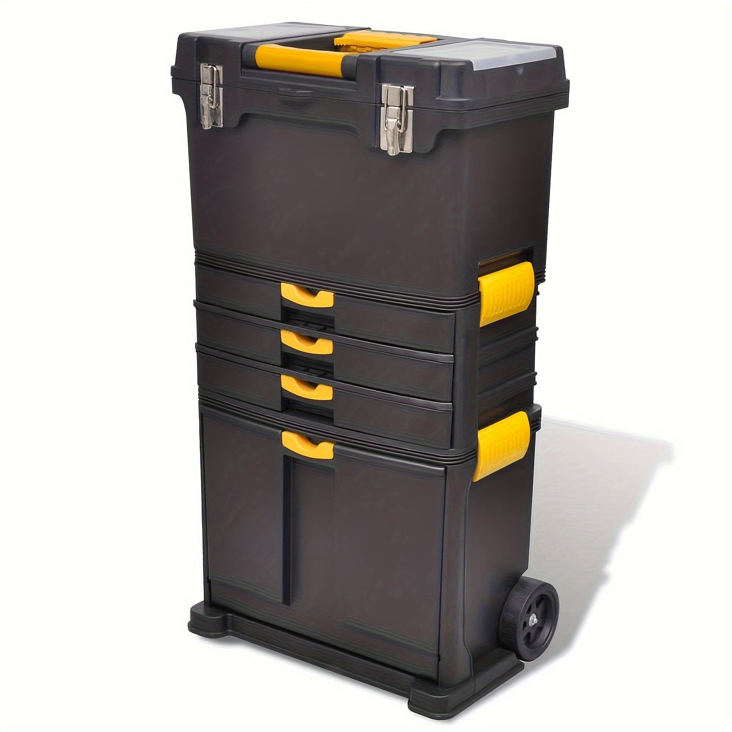 Gereedschapskist – Gereedschapskoffer – Toolbox – Gereedschapkist – Gereedschapstrolley – Op wielen – Lichtgewicht kunststof – Compact formaat 46x28x82 cm